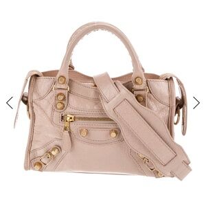 Balenciaga Mini Bag in Light Beige with Gold Accents